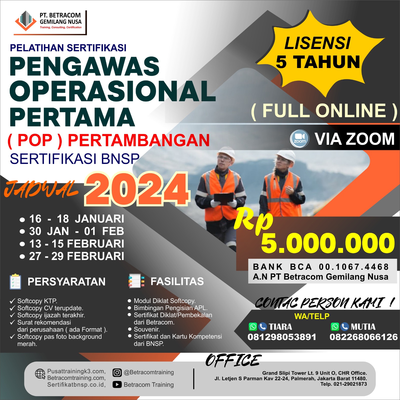 Pengawas Operasional Pertama (POP) Pertambangan