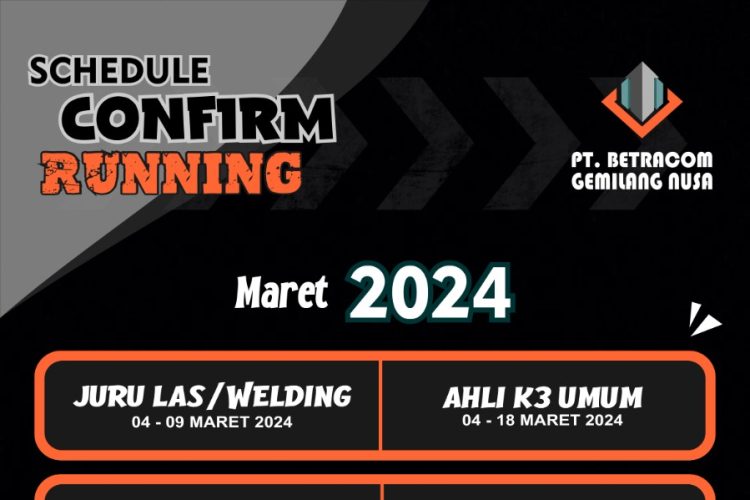 jadwal running maret